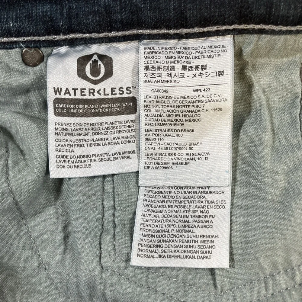 Levi's 559 Jeans Mens 50x30 Relaxed Straight Dark Wash Stretch Denim